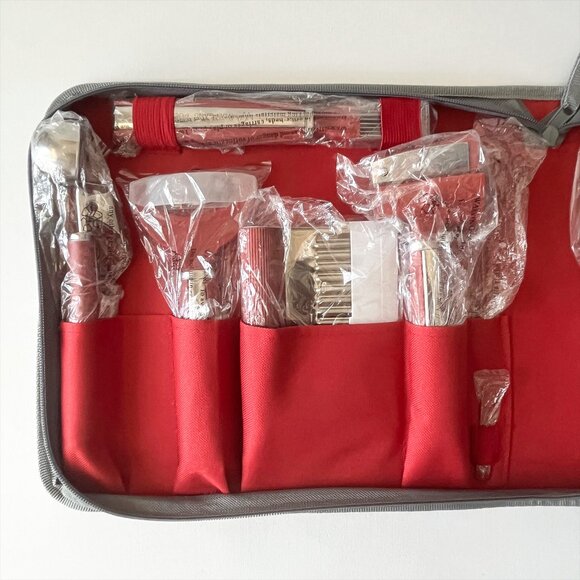 Wolfgang Puck Garnishing Set 12 pc Vegetable Prep Kitchen Tools with Red Case - Picture 2 of 5